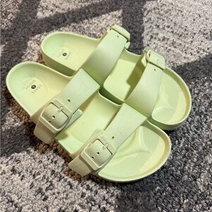 Light Green Double Strap Sandals